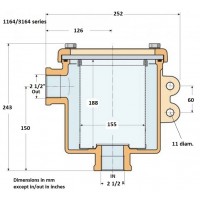 Guidi Raw Water Strainer - Nickel Plated Bronze #1164/212